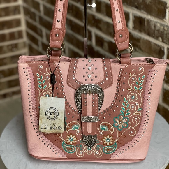 Montana West Buckle Concealed Carry Tote Bag - Picture 2 of 5